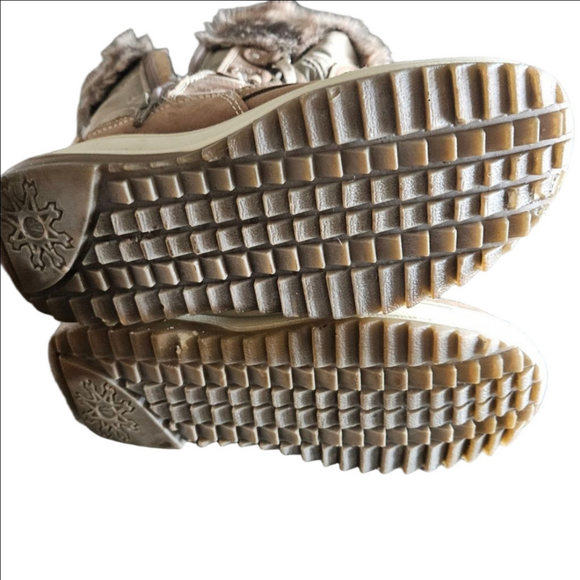 Women's Santana Myrah Brown Winter Boots with Faux Fur Trim Size 9 - Picture 8 of 8